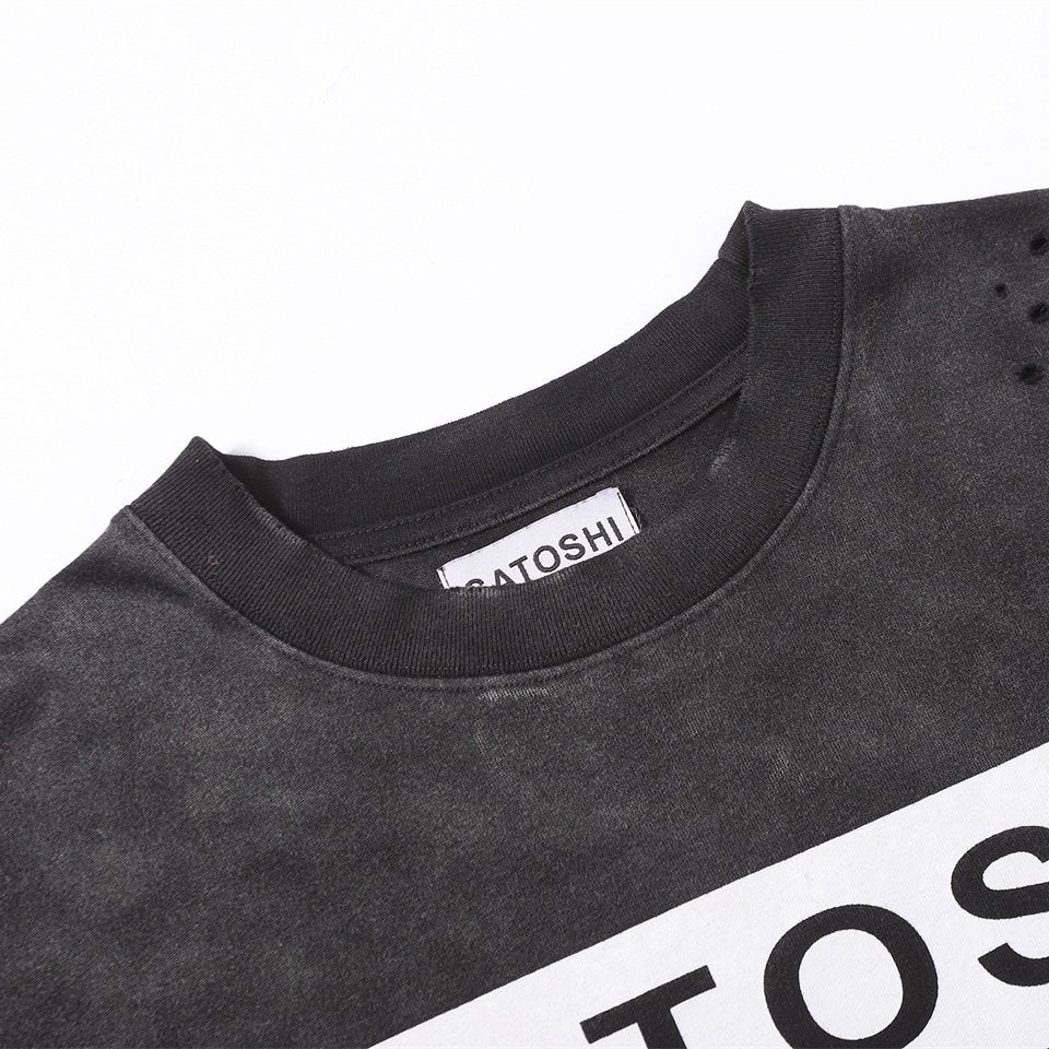 Satoshi Nakamoto Box Text Vintage T‑Shirt