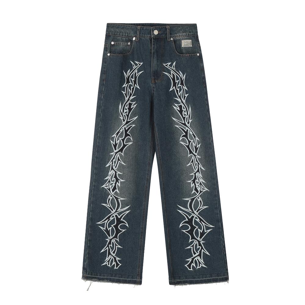 Revenge Tribal Embroidery Jeans