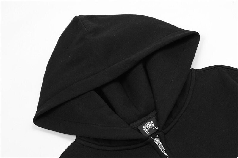 Revenge Dual‑Print Full‑Zip Hoodie