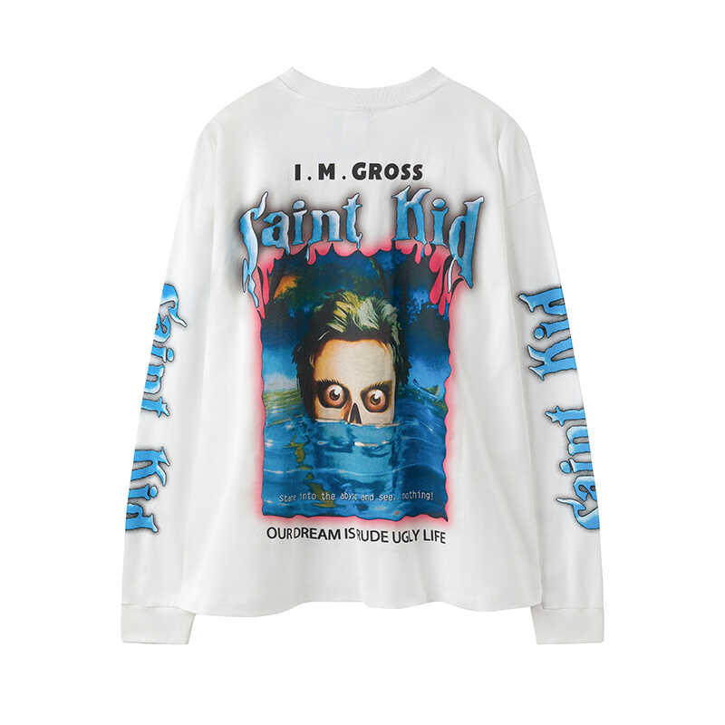 SSSAINT LOUIS I.M.Gross Chest‑Print LS Top