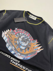 Satoshi Nakamoto Vintage Helmet Print Tee