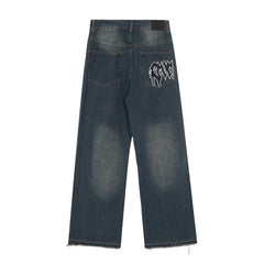 Revenge Tribal Embroidery Jeans