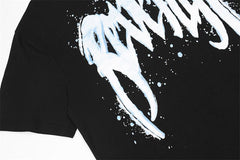 Revenge Blue Splash Skull Graphic T‑Shirt