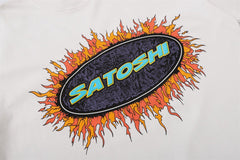 Satoshi Nakamoto Flame Oval Logo Tee