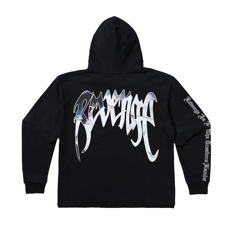 Revenge Dual‑Graphic Pullover Hoodie