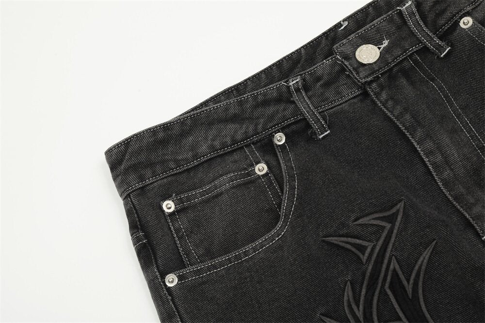 Revenge Tribal Embroidery Jeans