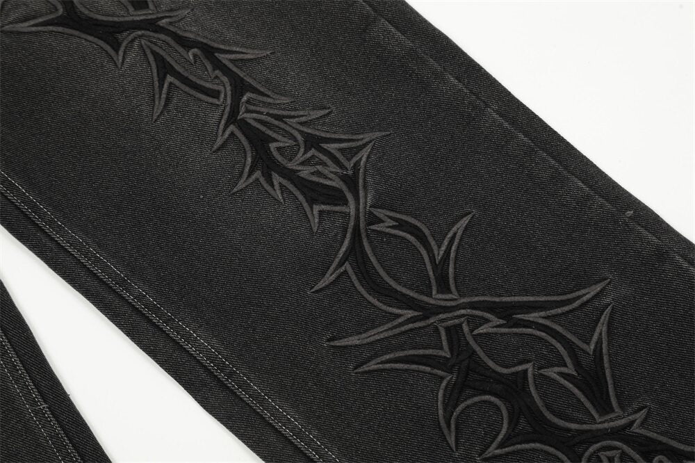 Revenge Tribal Embroidery Jeans
