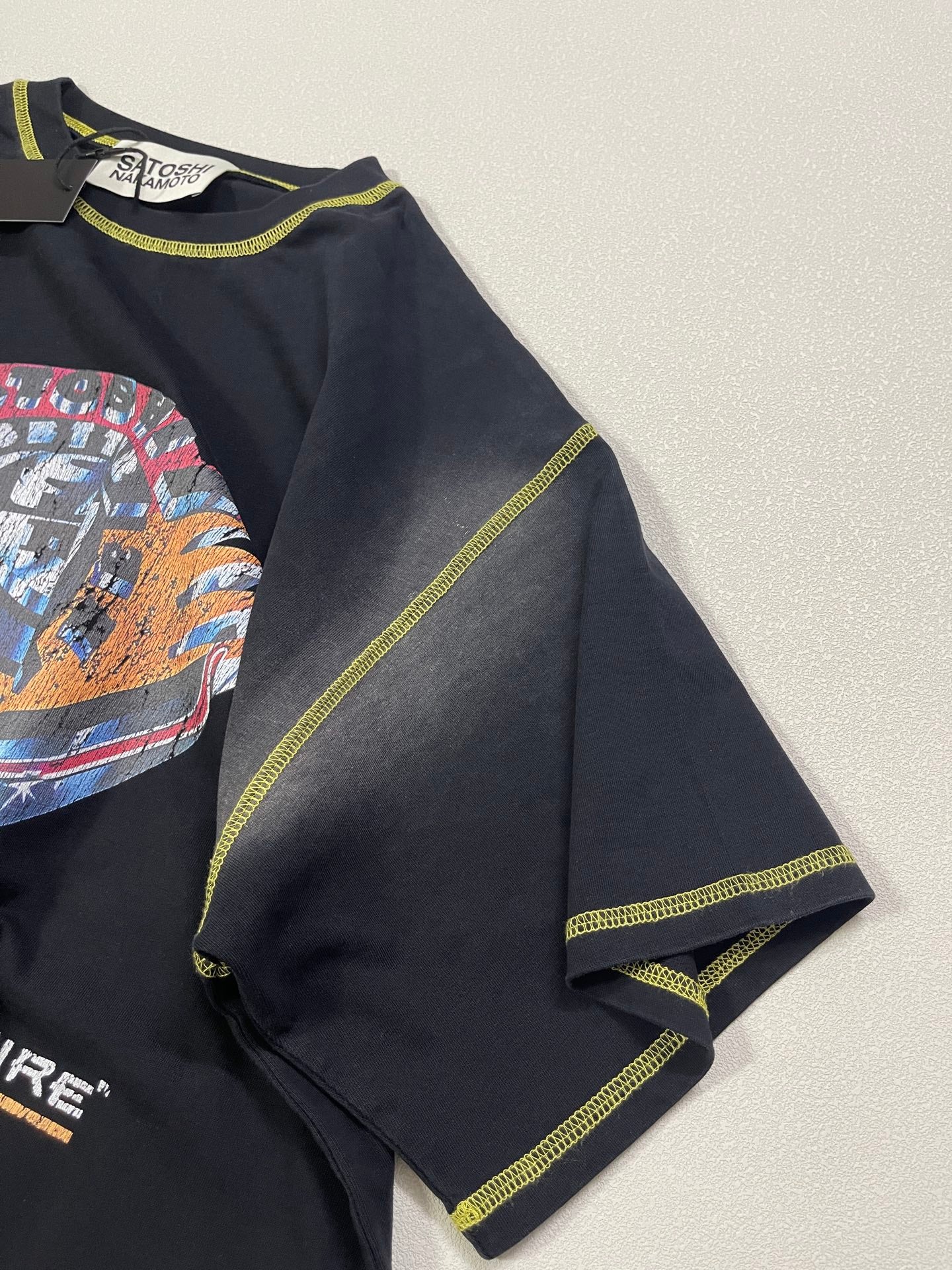 Satoshi Nakamoto Vintage Helmet Print Tee