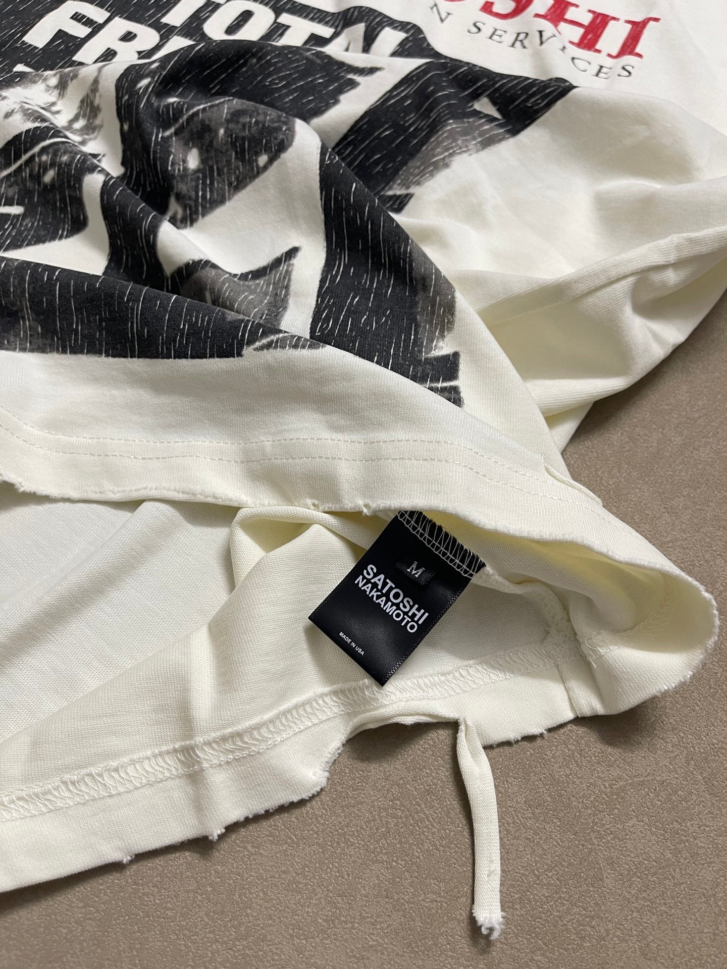 Satoshi Nakamoto Ripped Graphic Vintage Tee