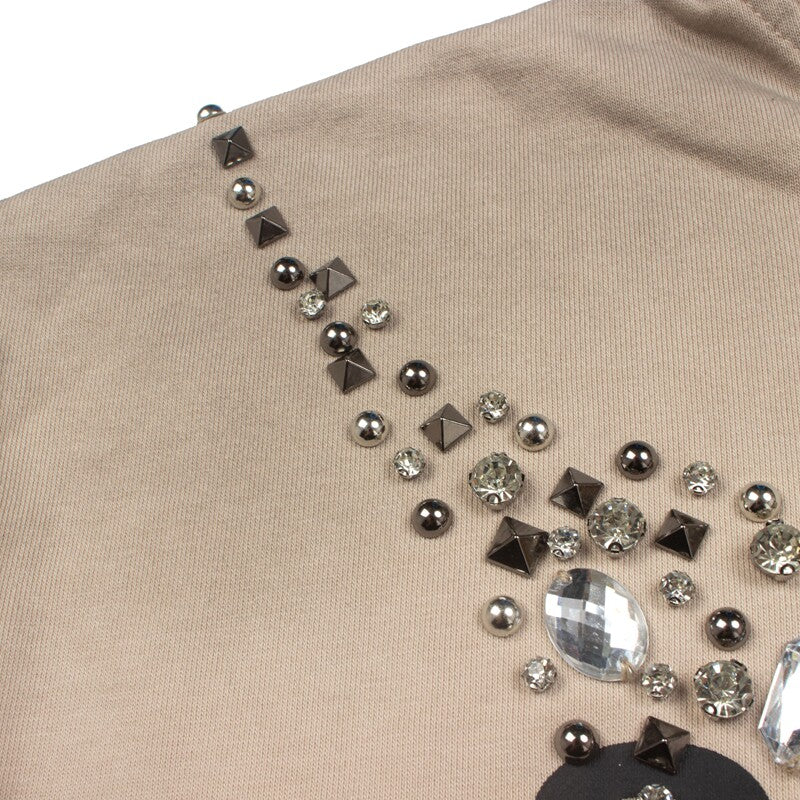 Satoshi Nakamoto Studded Logo Faded Hoodie