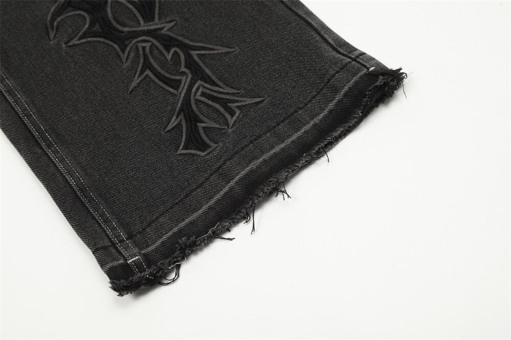 Revenge Tribal Embroidery Jeans