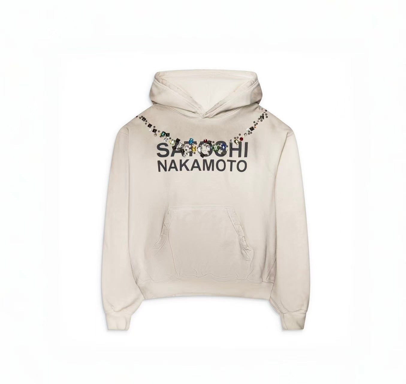 Satoshi Nakamoto Gem Embellished Hoodie
