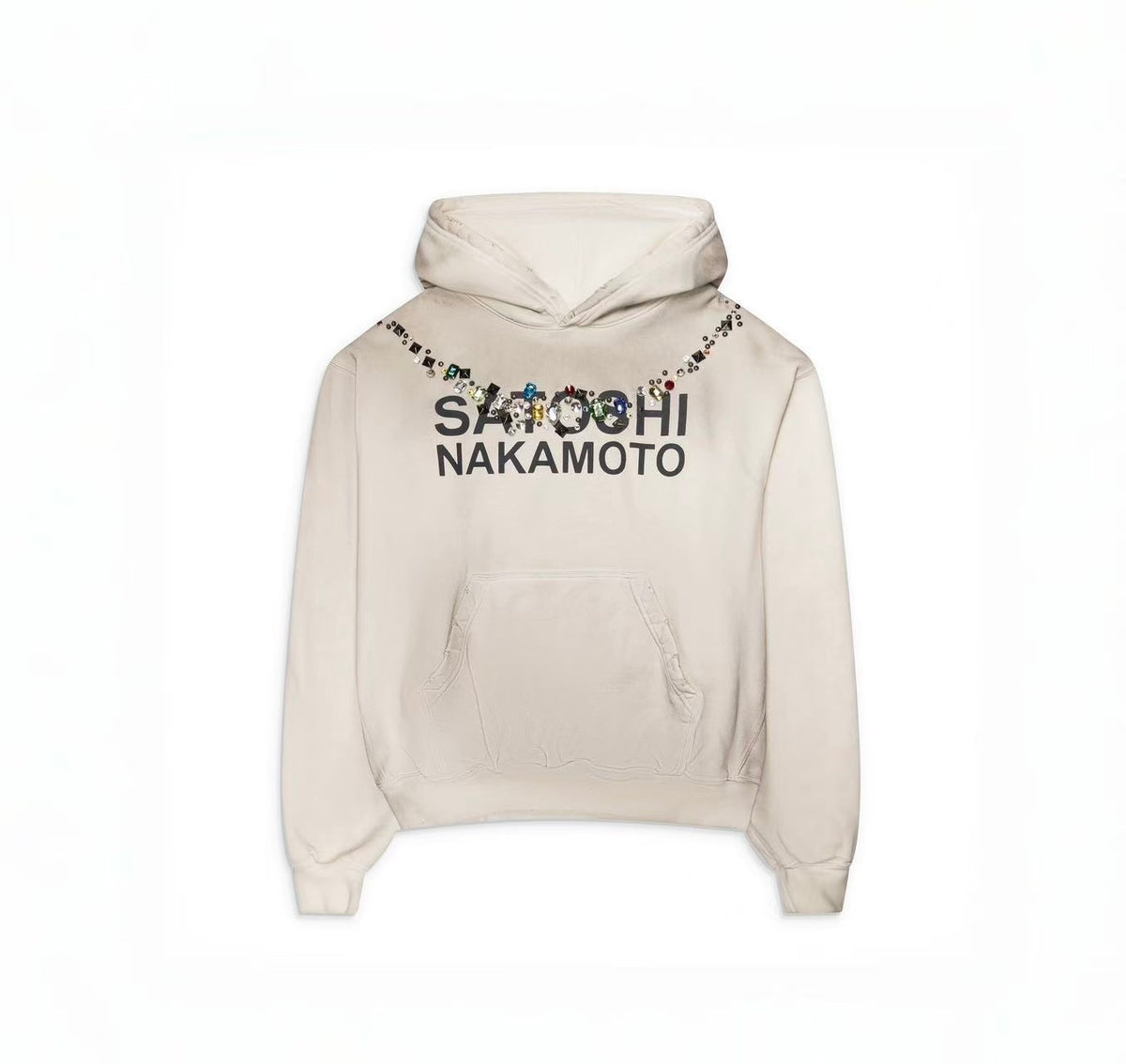 Satoshi Nakamoto Gem Embellished Hoodie