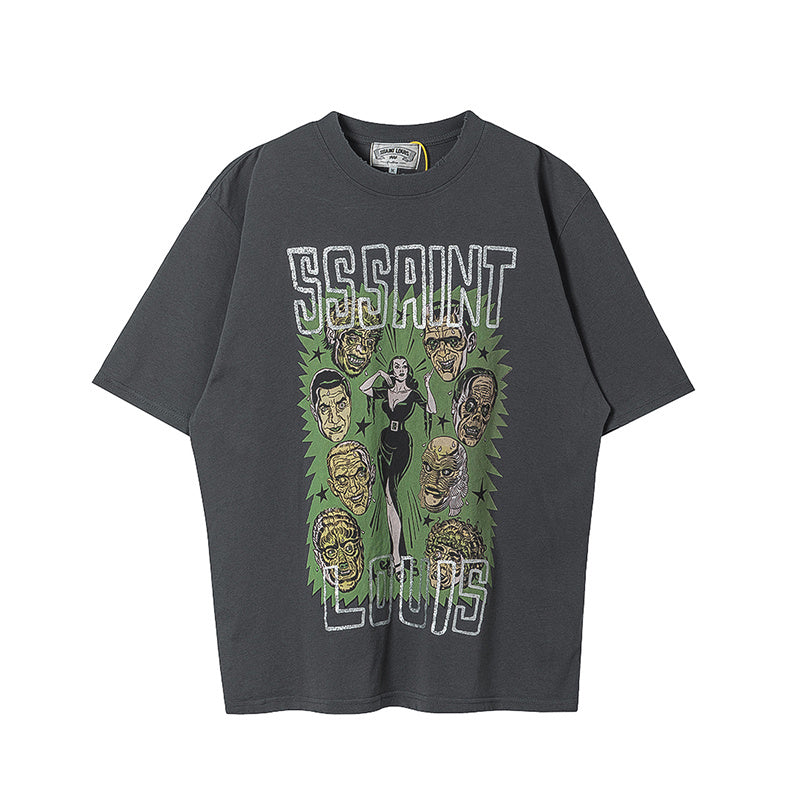 SSSAINT LOUIS Retro Comic‑Print Tee