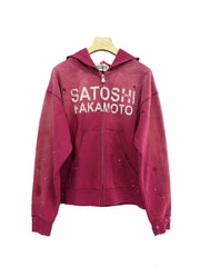 Satoshi Nakamoto Distressed Zip‑Up Hoodie