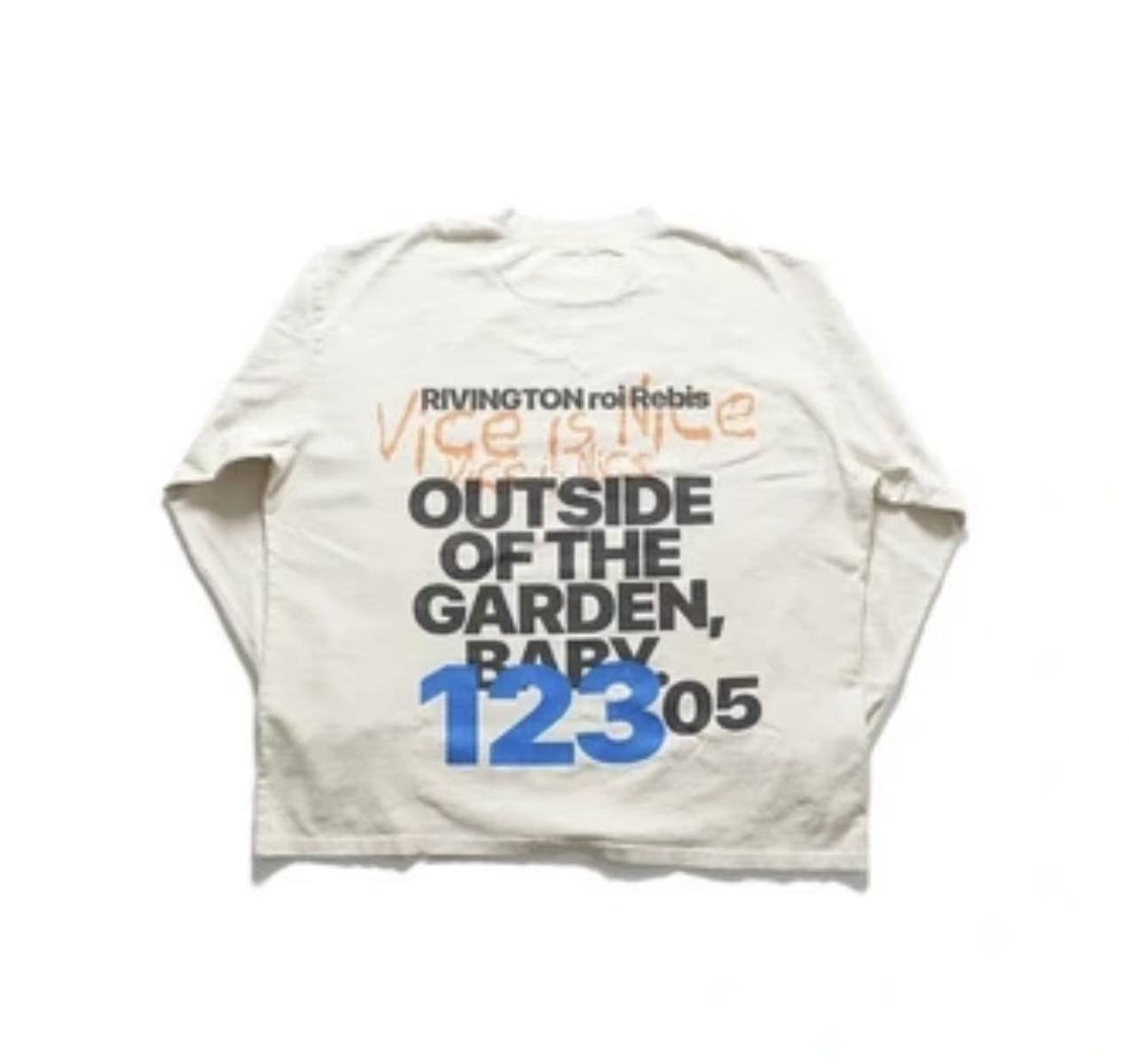 RRR123 Vintage Text Long‑Sleeve Tee