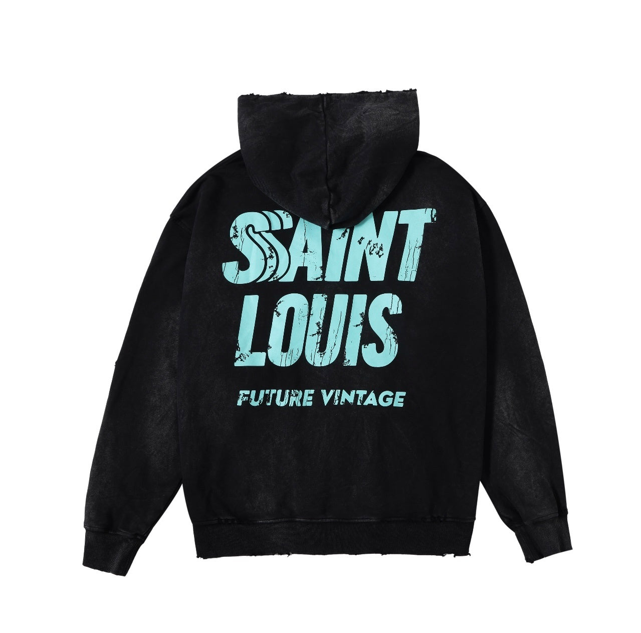 SSSAINT LOUIS Paint‑Splatter Zip‑Up Hoodie