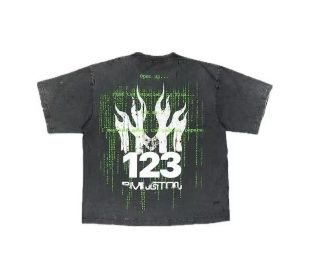 RRR123 Matrix Code Graphic Tee