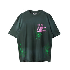 SSSAINT LOUIS Paint‑Splatter Vintage Tee