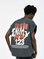 RRR123 Oversized Raw‑Edge Street Tank