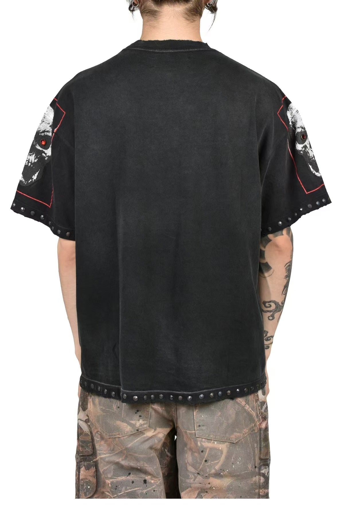 Satoshi Nakamoto Graphic Studded T‑Shirt