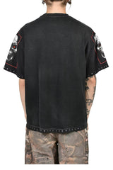 Satoshi Nakamoto Graphic Studded T‑Shirt