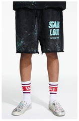 SSSAINT LOUIS Paint‑Splatter Sweat Shorts