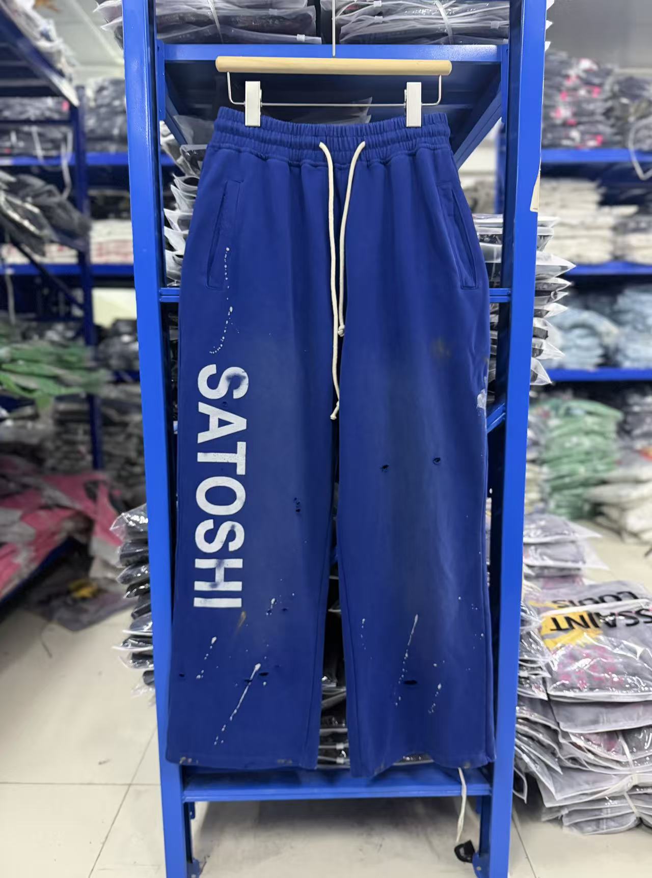 Satoshi Nakamoto Paint‑Splatter Trousers