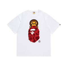BAPE Red Camo Ape Head Graphic T-Shirt