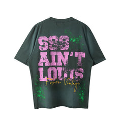 SSSAINT LOUIS Paint‑Splatter Vintage Tee