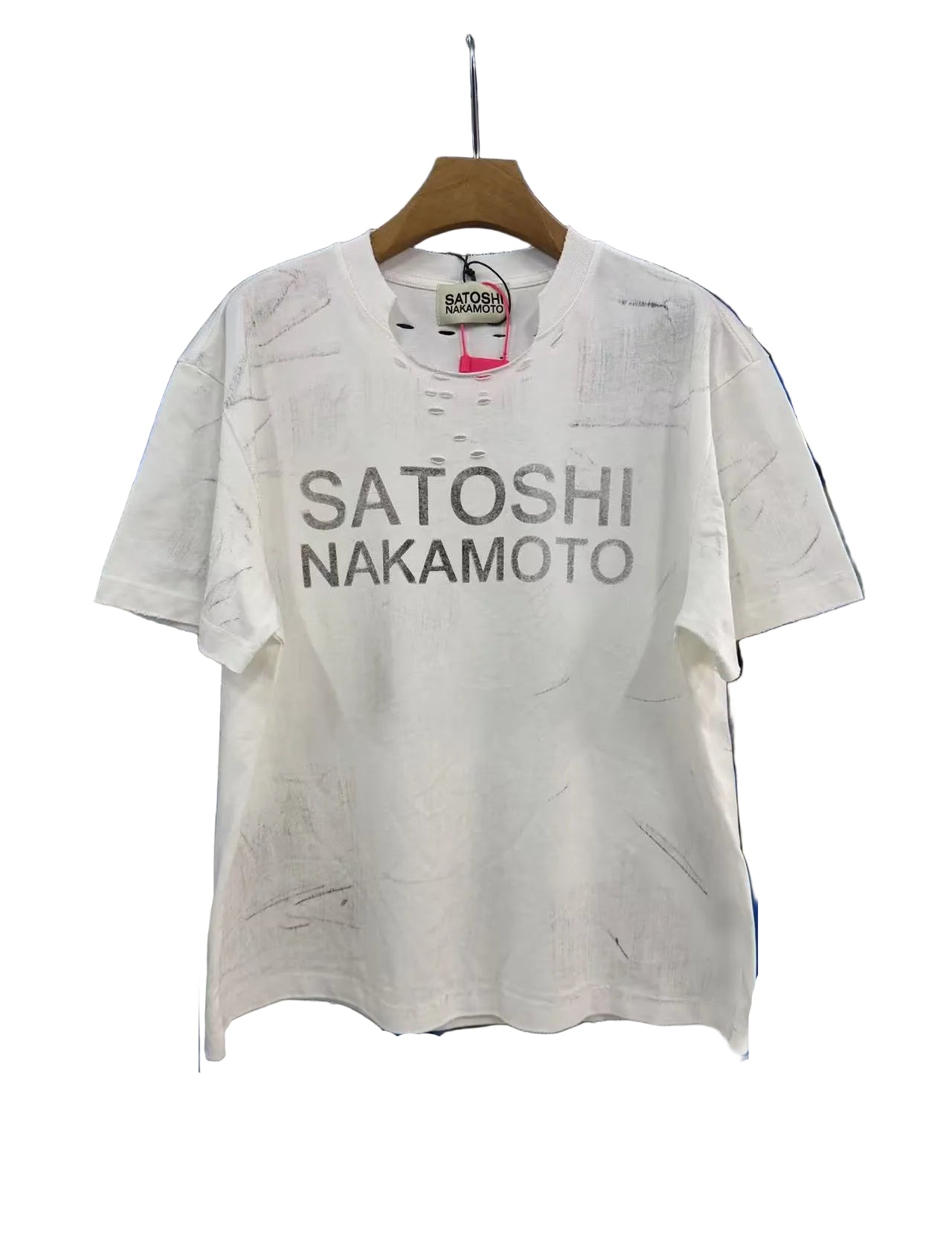 Satoshi Nakamoto Distressed Logo Tee