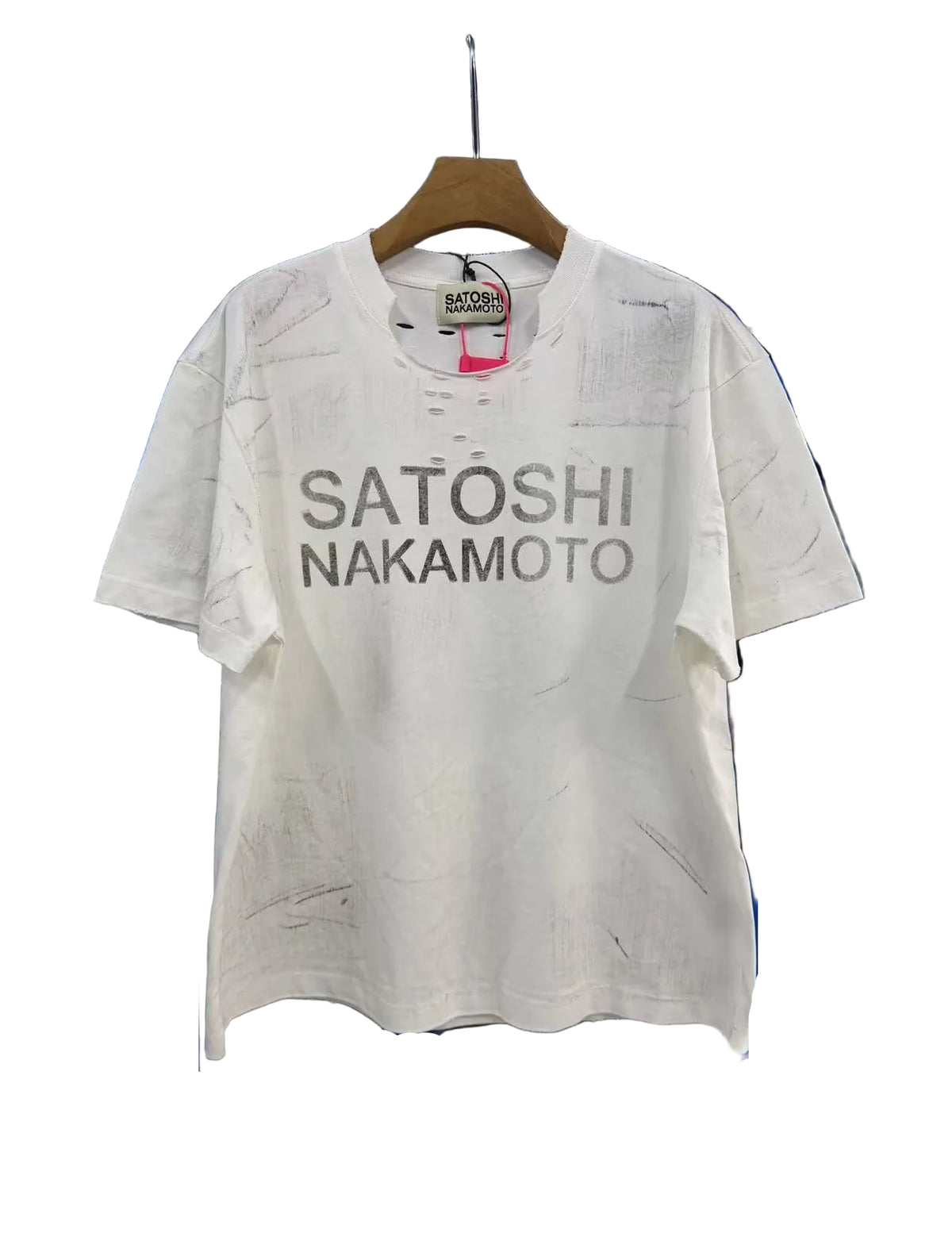 Satoshi Nakamoto Distressed Logo Tee