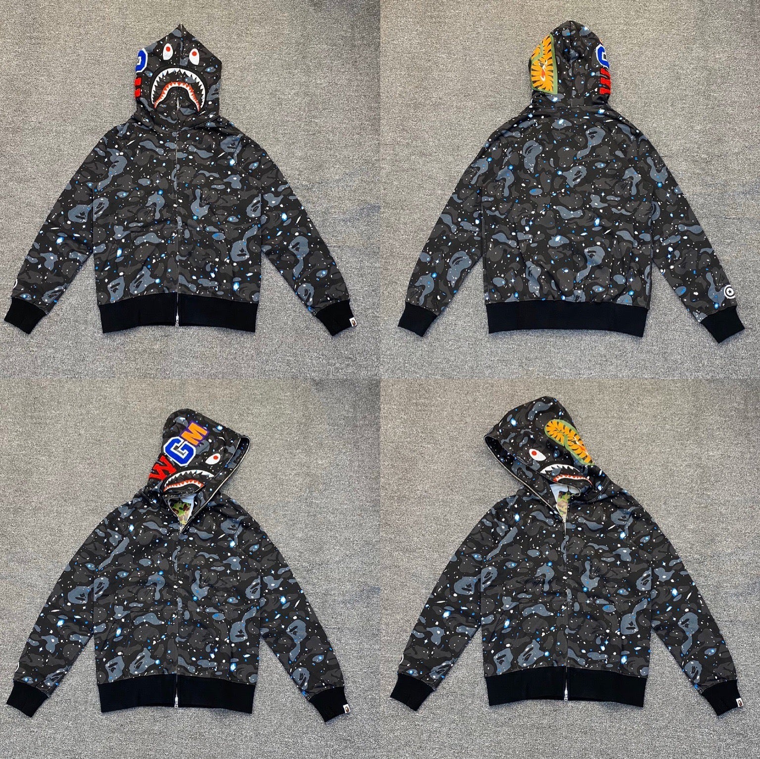 BAPE Shark Galaxy Camo Full Zip Hoodie