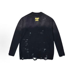 SSSAINT LOUIS Distressed Comic Print Sweater