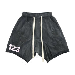 RRR123 Raw‑Edge Deconstructed Shorts