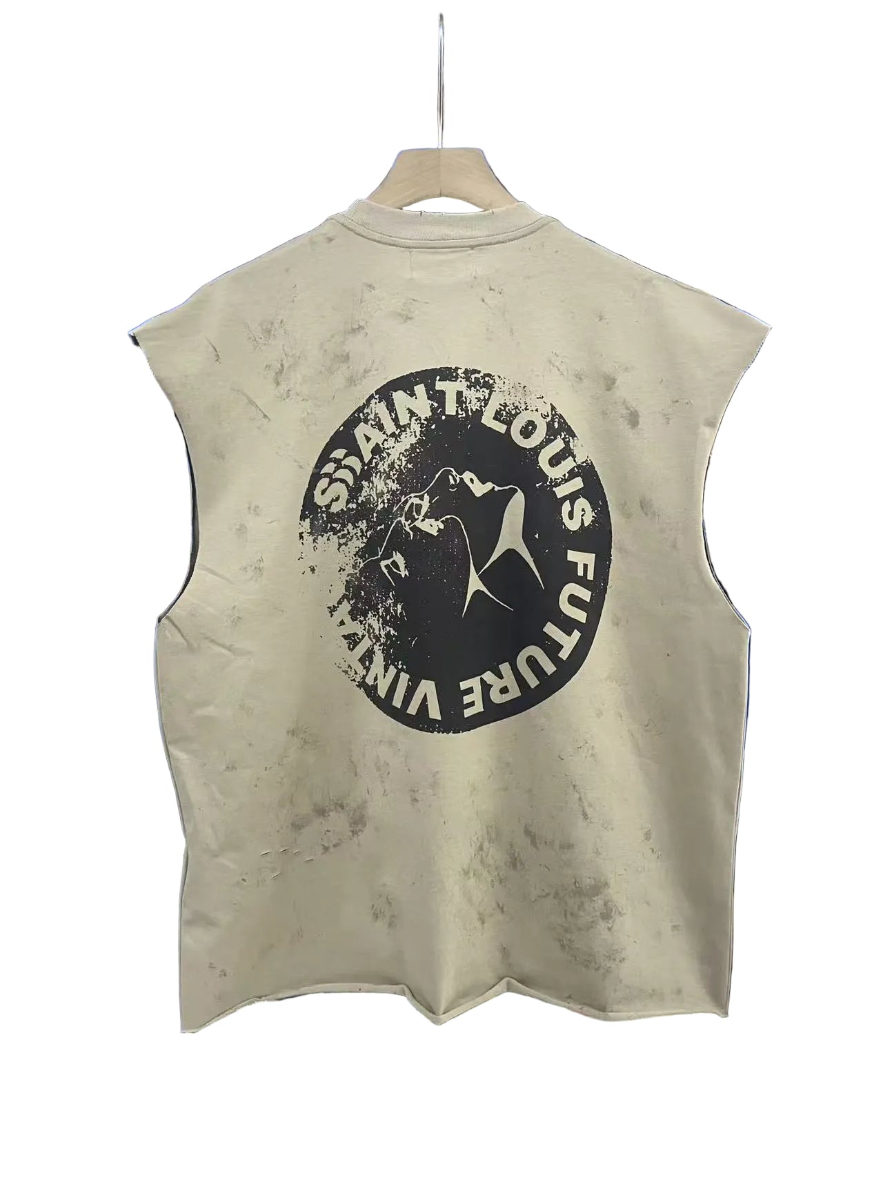 SSSAINT LOUIS Grunge Art Sleeveless Shirt