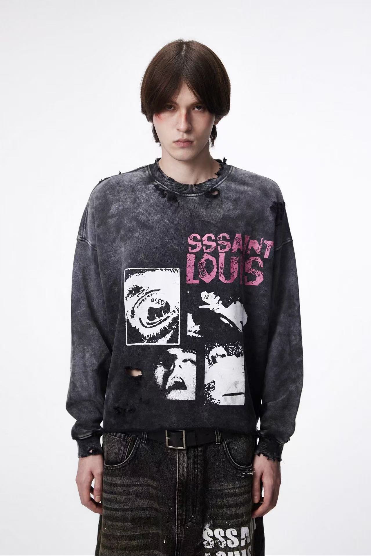 SSSAINT LOUIS Collage Graphic Sweatshirt