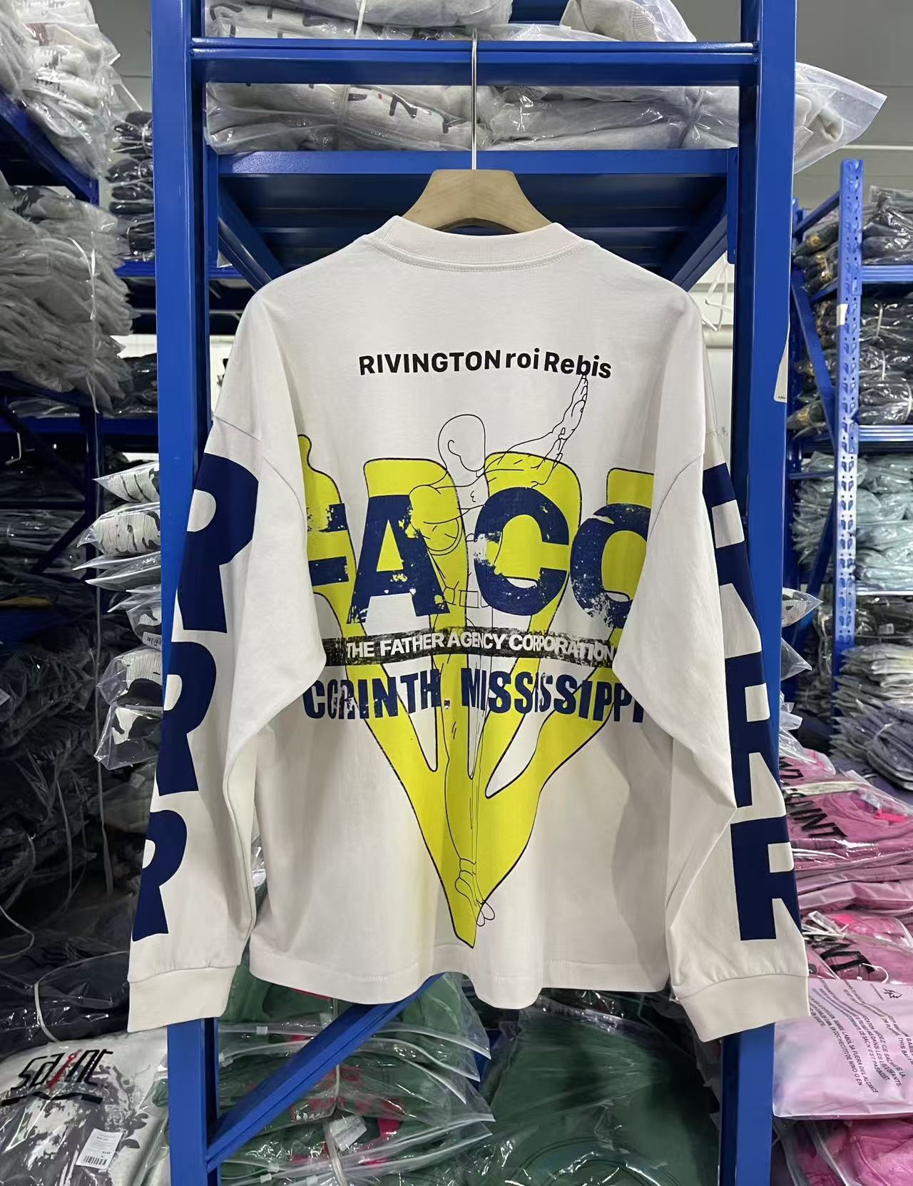 RRR123 Sleeve Print Long‑Sleeve Tee
