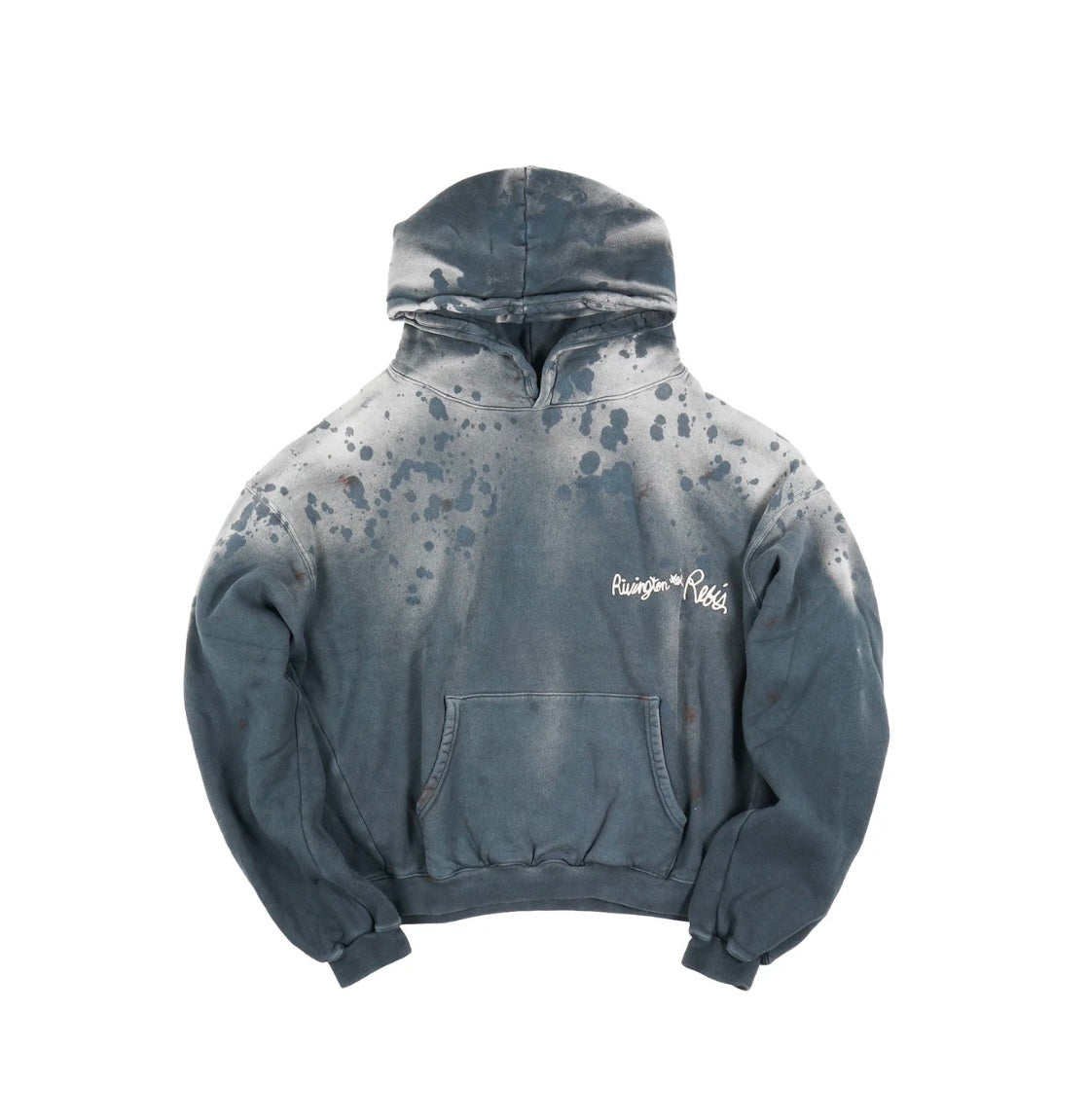 RRR123 Splatter Wash Cropped Hoodie