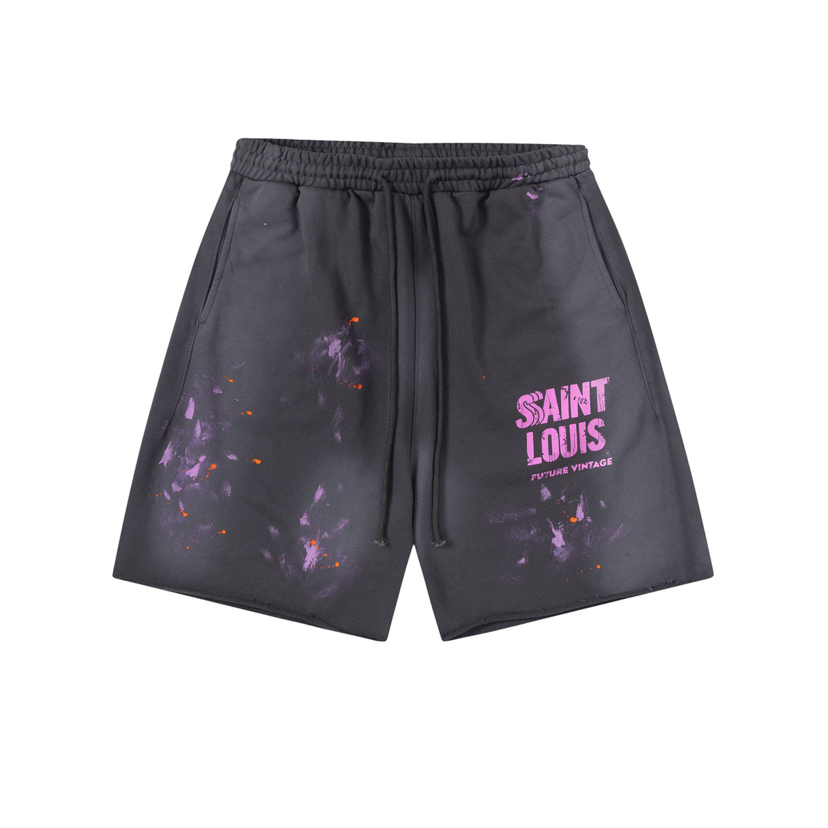 SSSAINT LOUIS Paint‑Splatter Sweat Shorts