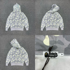 A BATHING APE ABC Camo Shark Full Zip Hoodie Grey