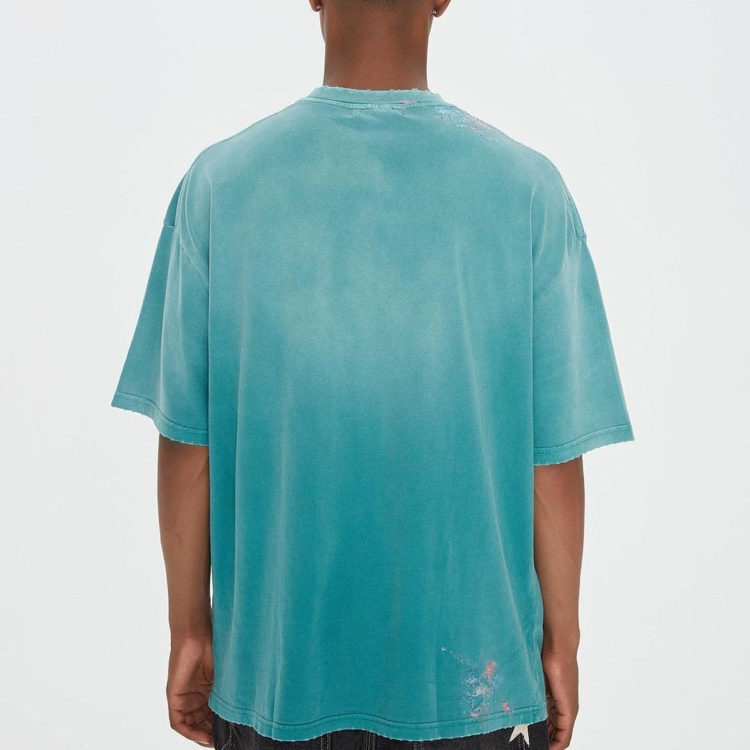 SSSAINT LOUIS Paint‑Splatter Chest Logo Tee