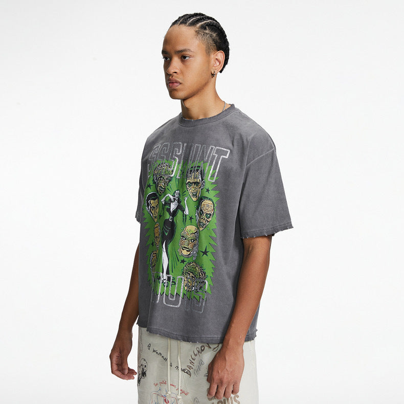 SSSAINT LOUIS Retro Comic‑Print Tee