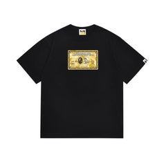 BAPE Gold Dollar Graphic T-Shirt Black