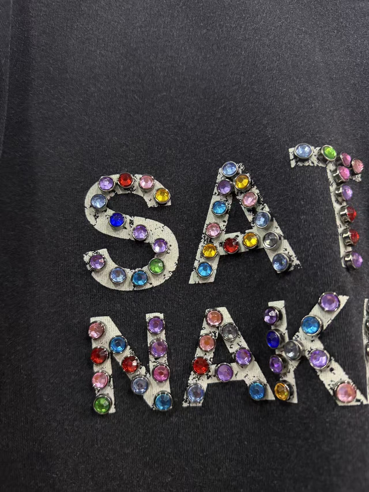 Satoshi Nakamoto Studded Oversized T‑Shirt