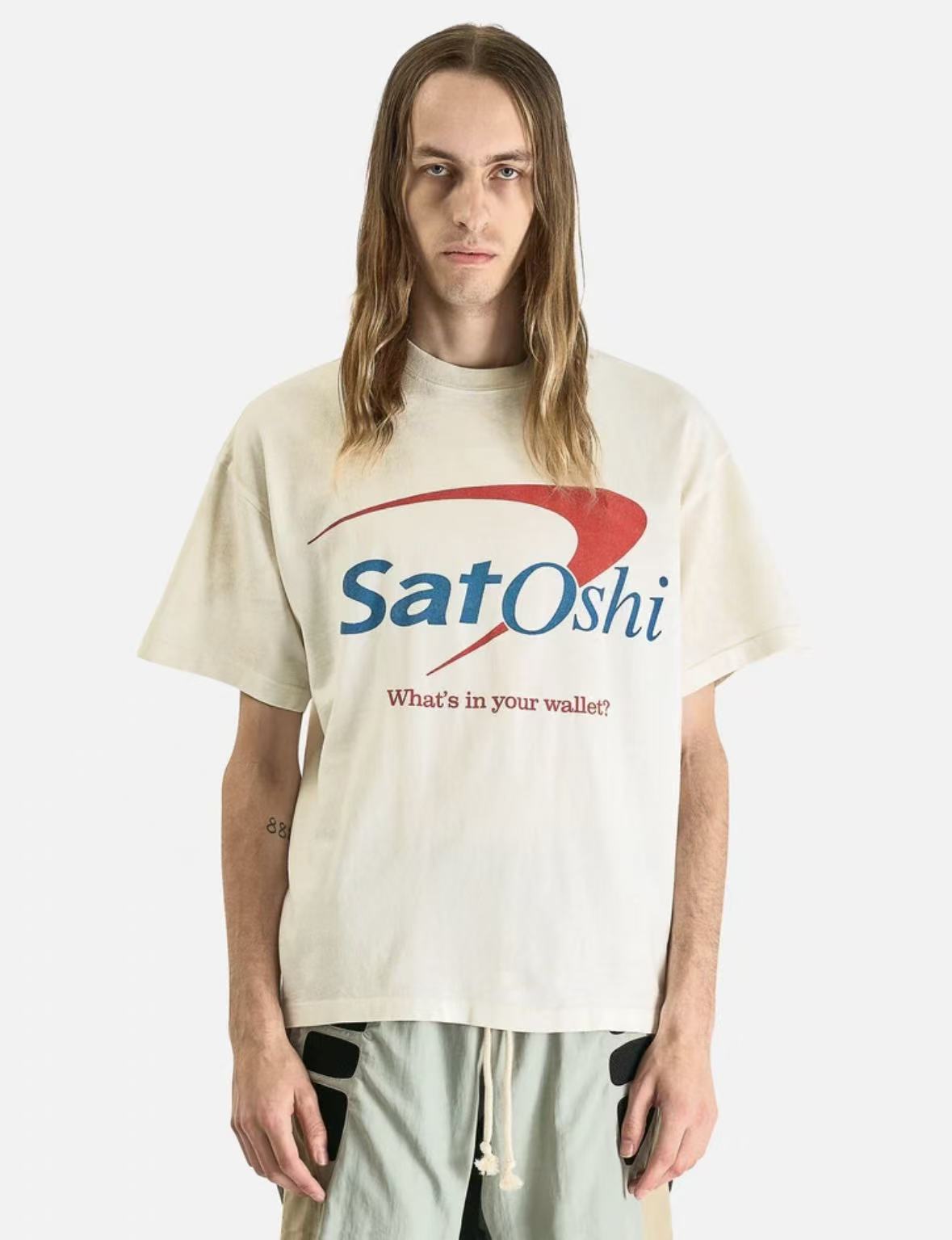 Satoshi Nakamoto Washed Slogan T‑Shirt