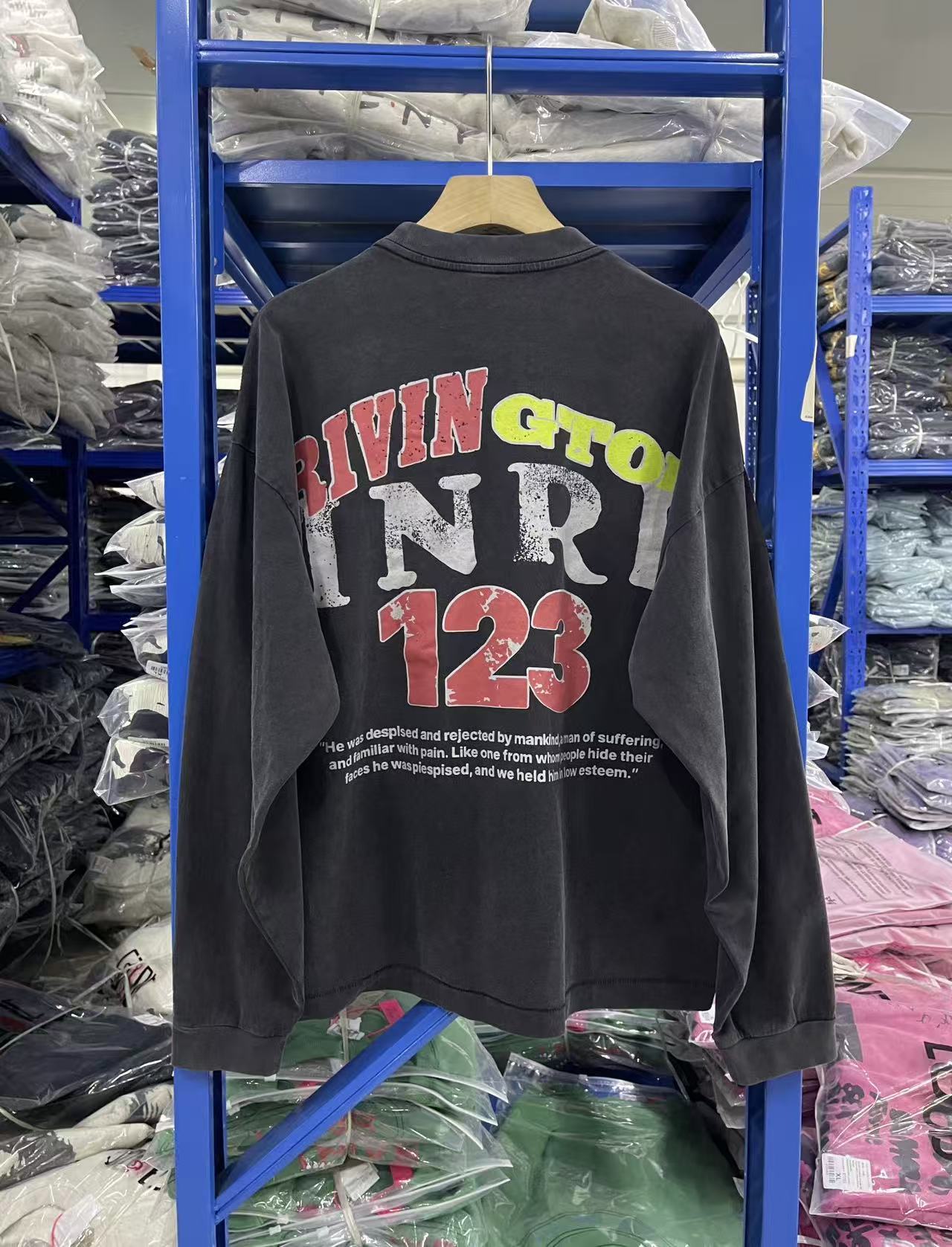 RRR123 Vintage Washed Long‑Sleeve Top