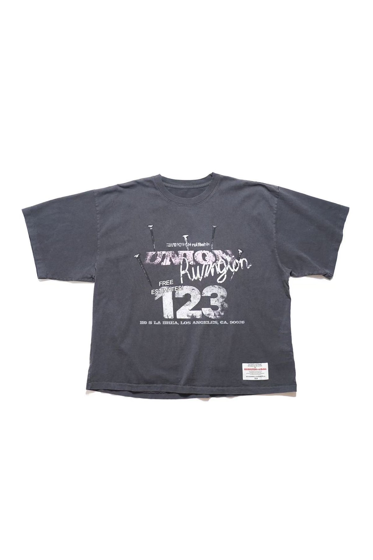 RRR123 Distressed 123 Print T‑Shirt