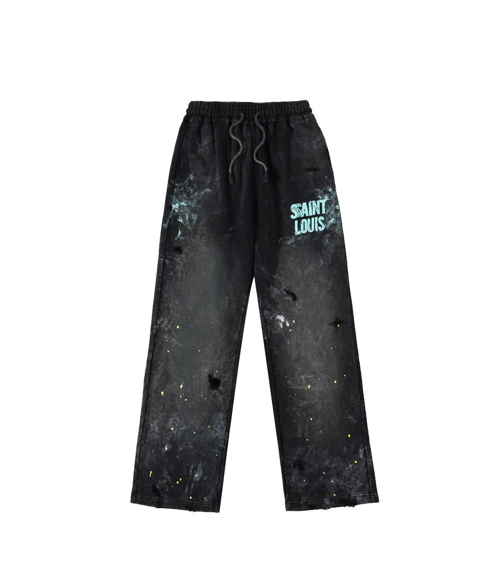 SSSAINT LOUIS Paint‑Splatter Sweatpants