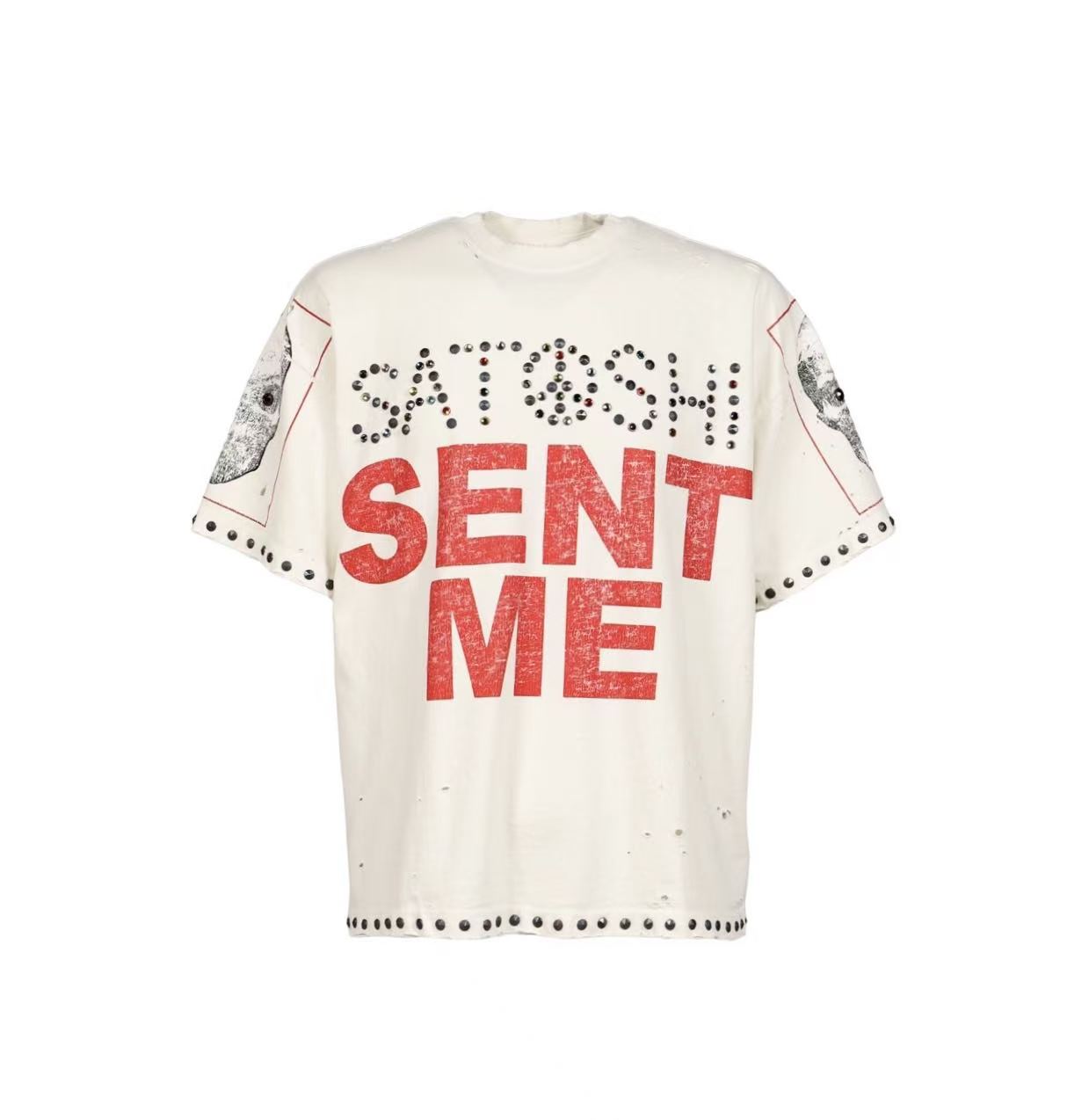 Satoshi Nakamoto Rhinestone Sent Me Tee